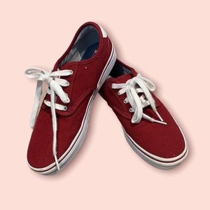 Red Vans Low Top Sneakers
